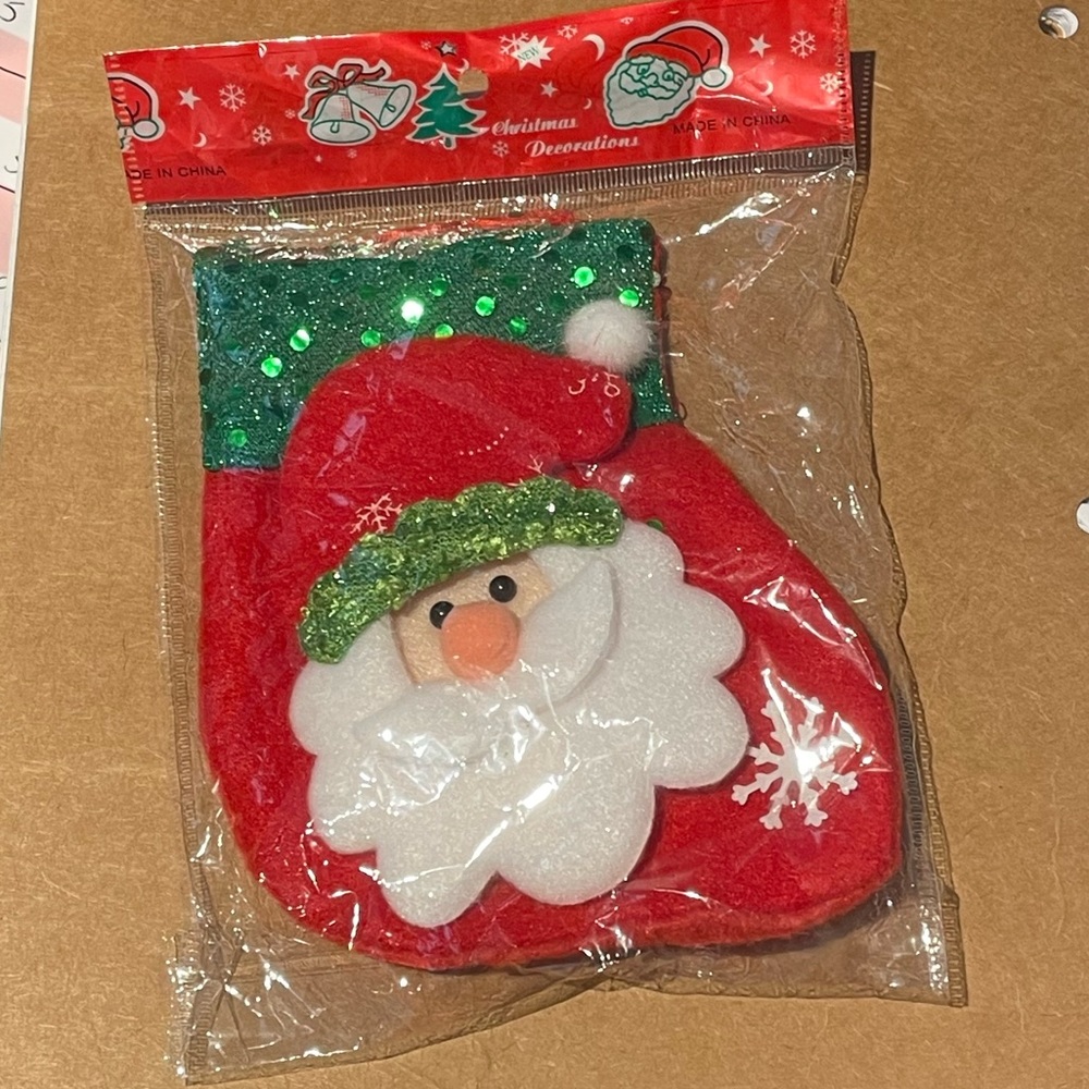 Mini Santa Christmas stocking